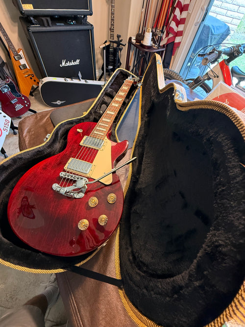2017 Gibson Les Paul Studio T Wine Red w/ Duesenberg Les Trem II + HSC
